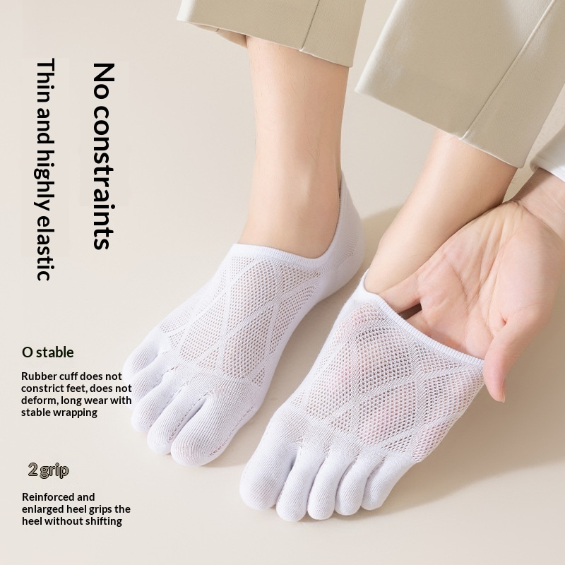 Men's Premium Pure Cotton No-Show Socks | Breathable, Odor-Resistant & Anti-Friction Low-Cut Socks