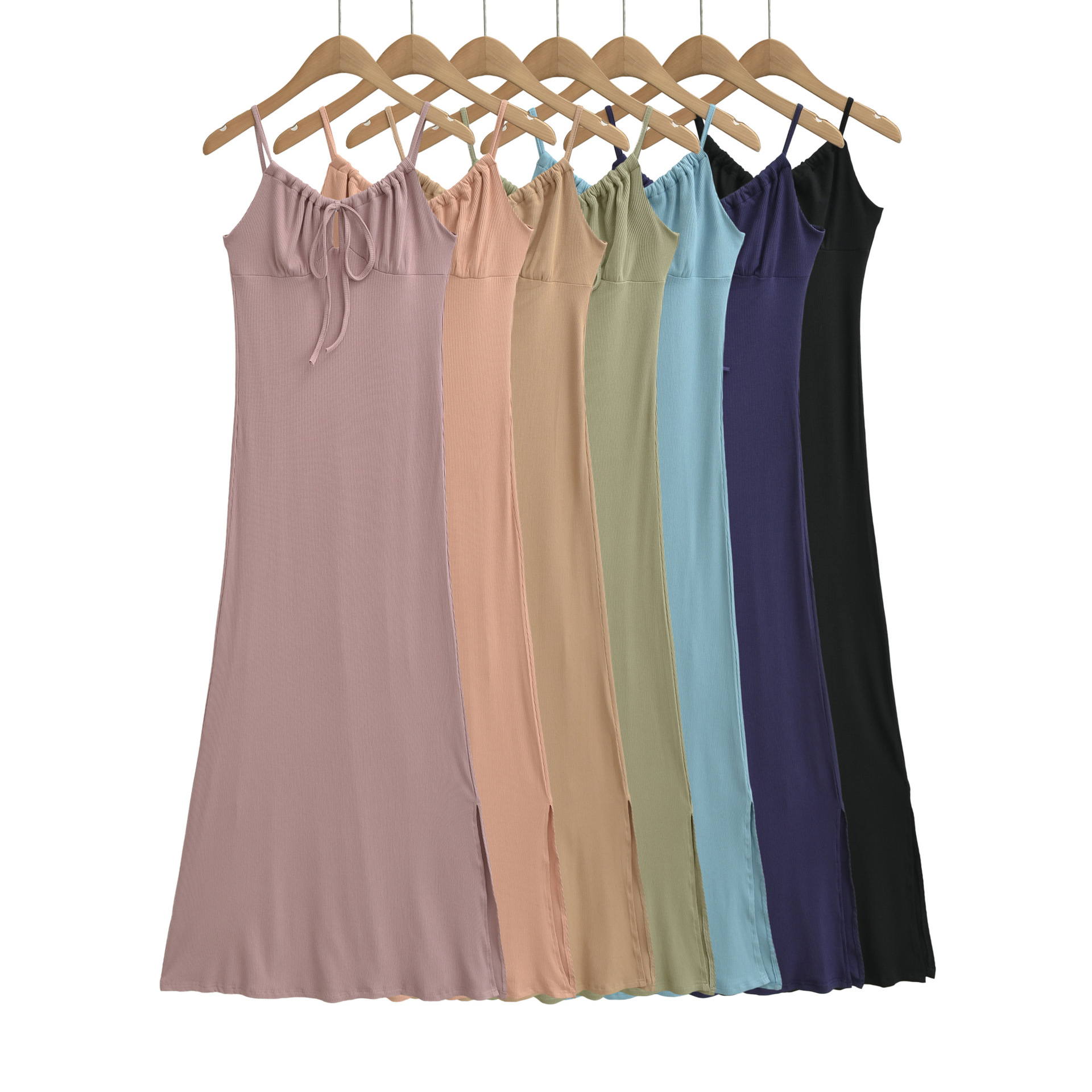 Elegant Slim-Fit Off-Shoulder Strap Maxi Dress | Chic Commuter Long Dress
