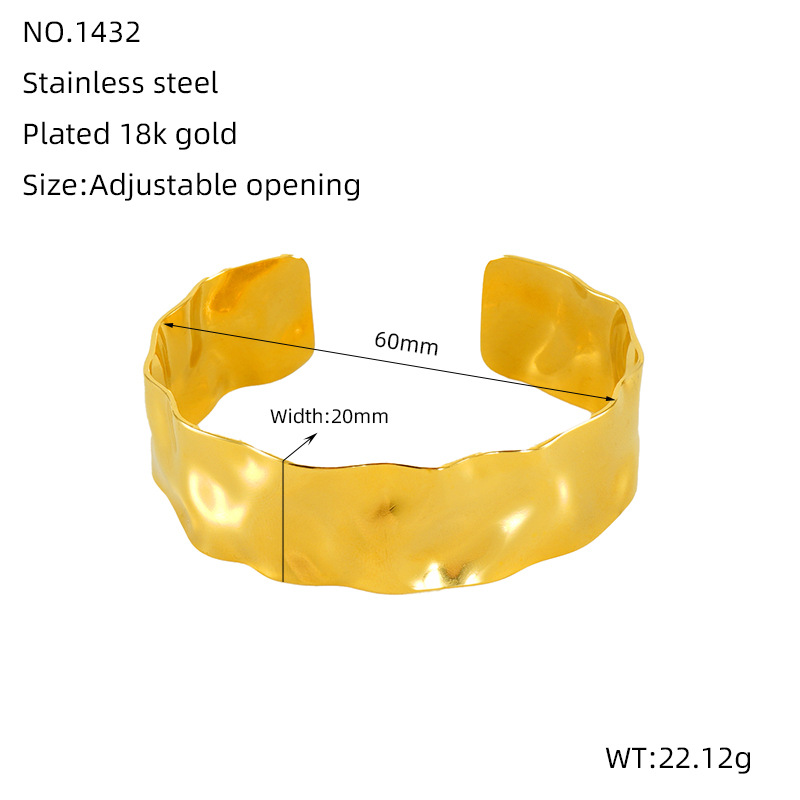 Adjustable Open-end Titanium Steel Bracelet