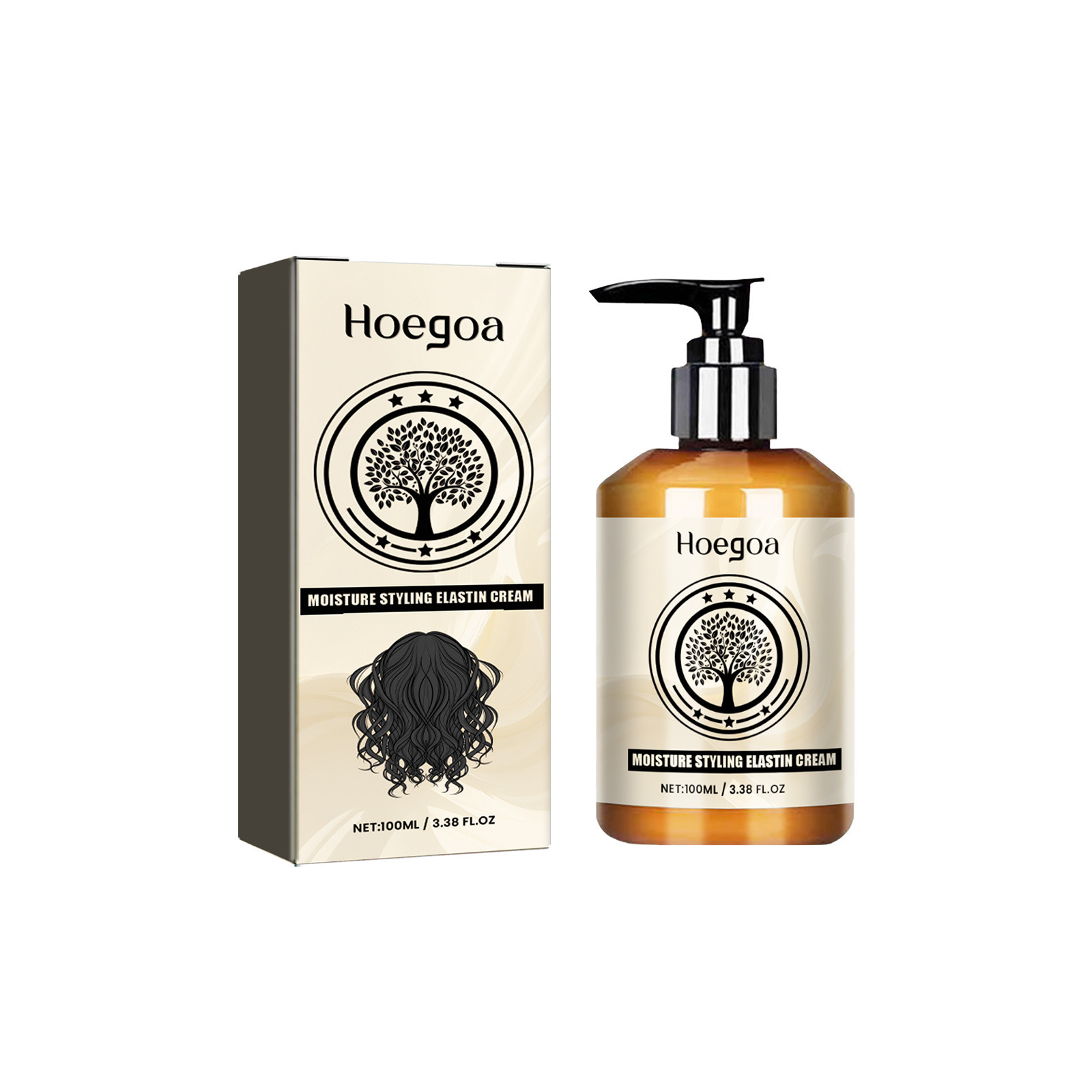 Premium Natural Curl Defining & Styling Cream | Hydrating Curly Hair Care (100ml)