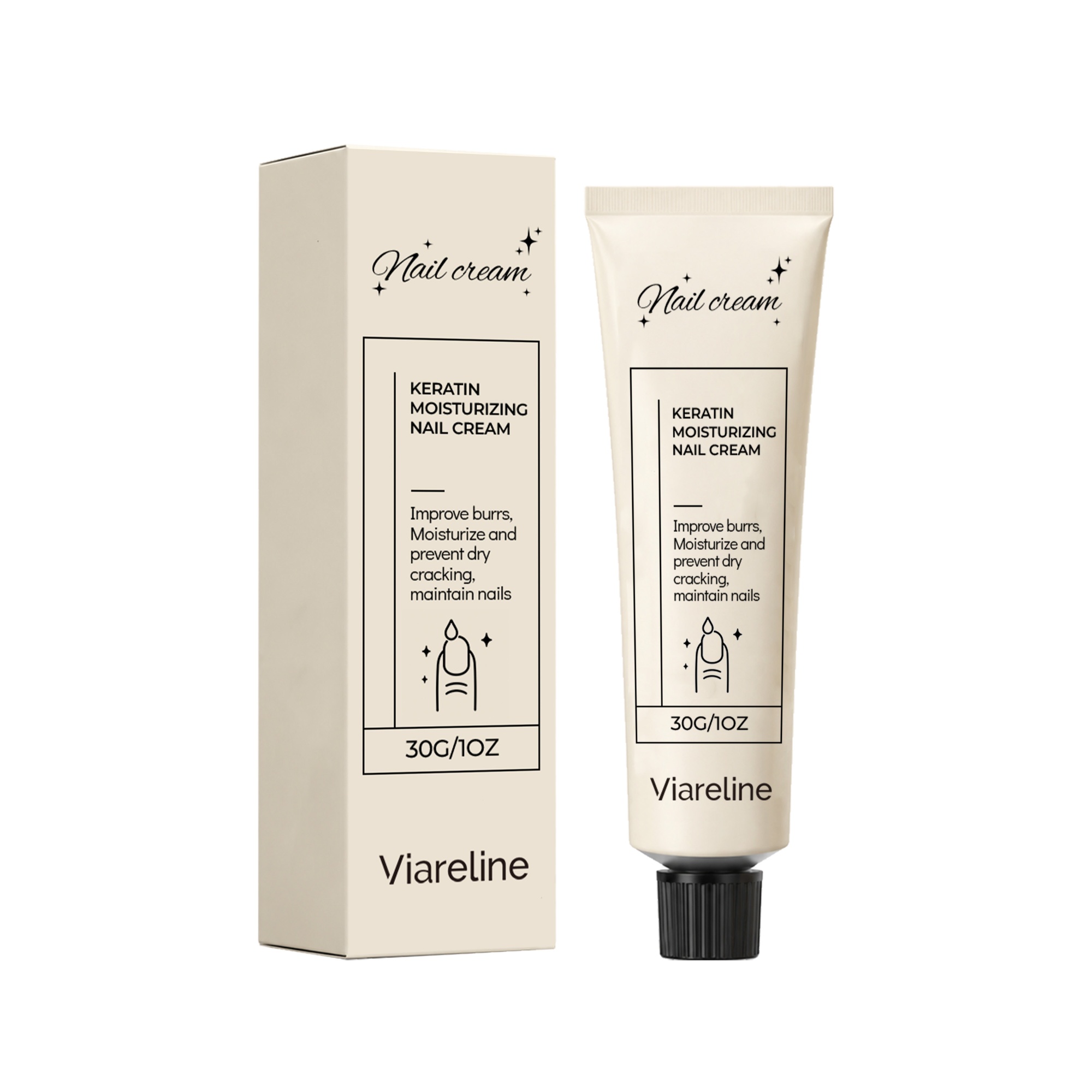 Premium Nail & Cuticle Moisturizing Cream - Hydrating Strengthener with Keratin, Shea Butter & Jojoba Oil
