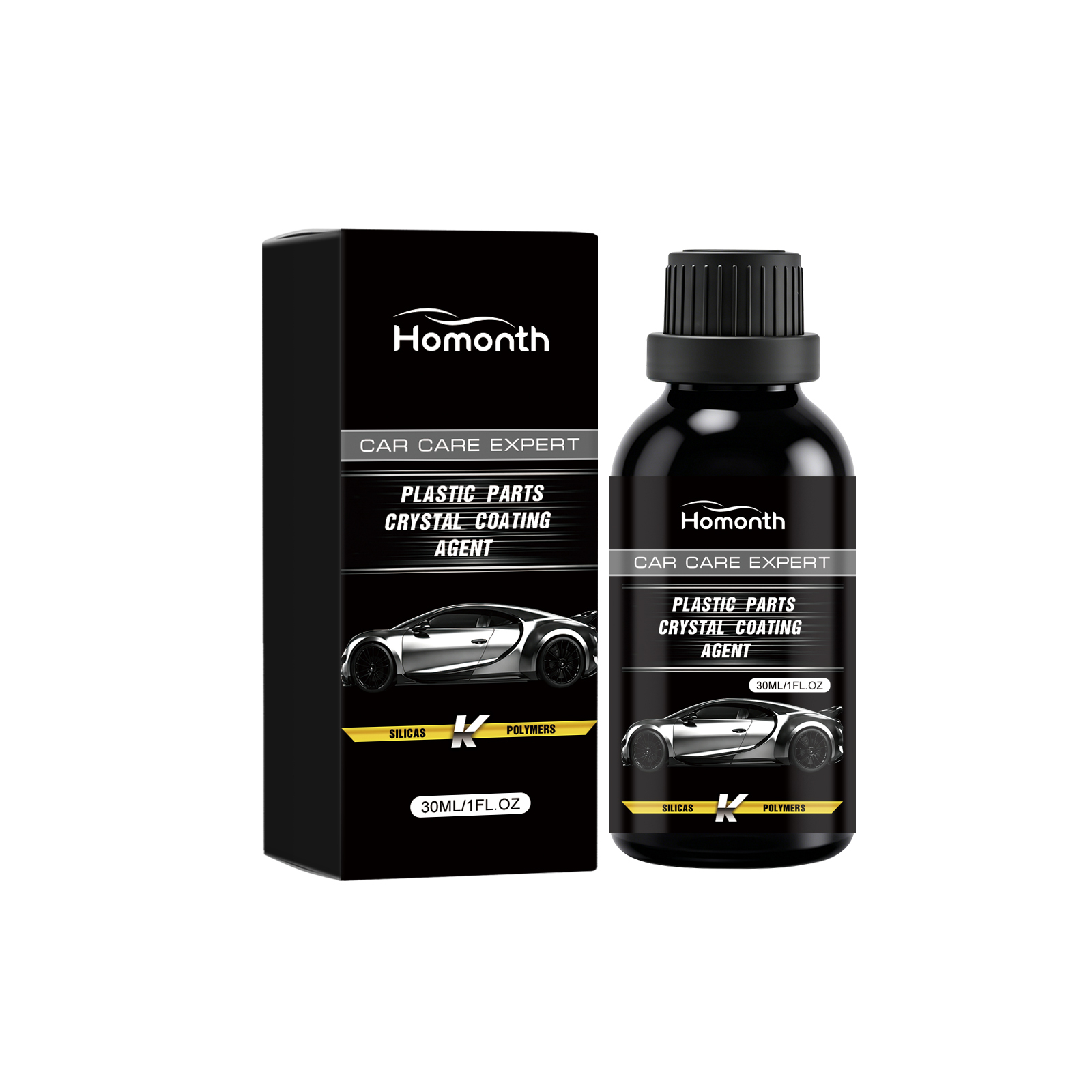 Premium Plastic Parts Crystal Coating Agent | Ultimate Trim Restorer & Protective Polish
