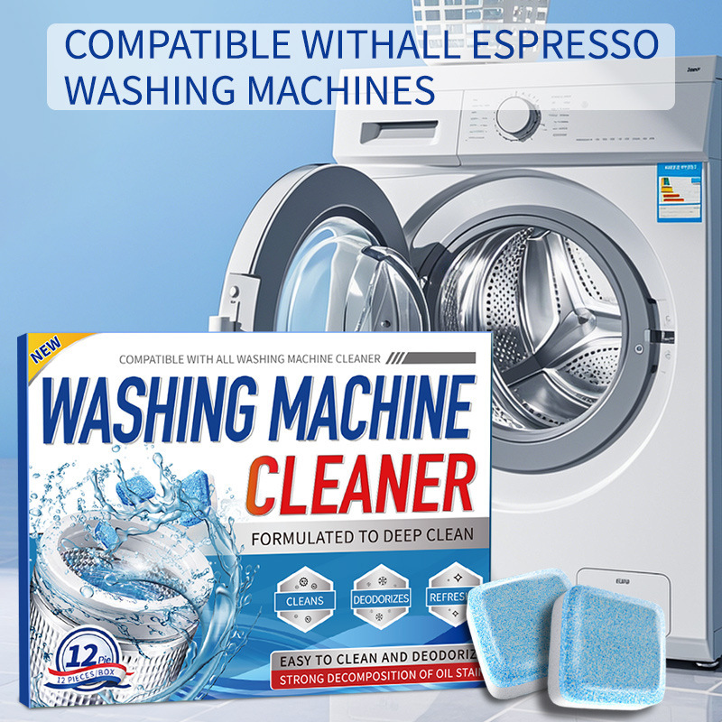 All-in-One Washing Machine & Dishwasher Cleaner Tablets | Deep Descaling & Sanitizing Effervescent Tablets