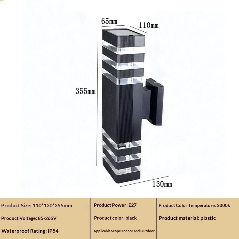 Modern Waterproof Outdoor Wall Sconce - Elegant Exterior LED Light for Courtyard, Patio & Garden