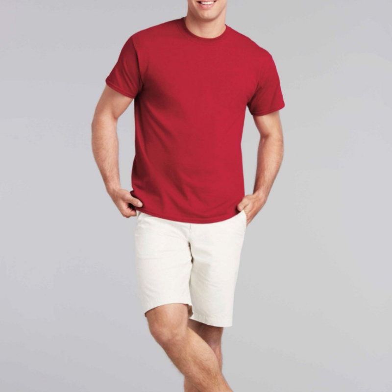 Men's Premium 100% Combed Cotton Crew Neck T-Shirt - Classic Short Sleeve Tee