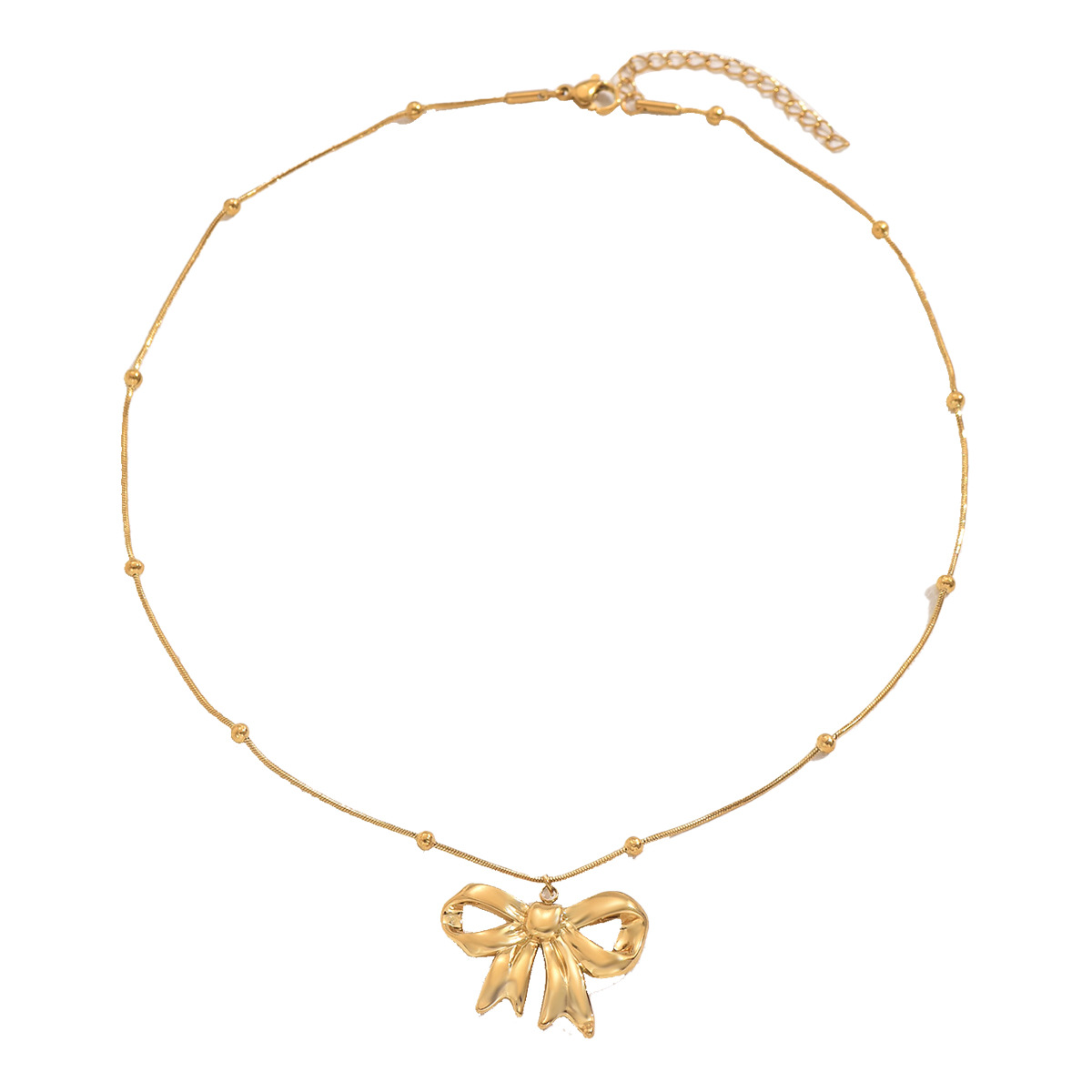 Chic Bowknot Choker Necklace for Women | Elegant Niche Design Long Pendant Jewelry
