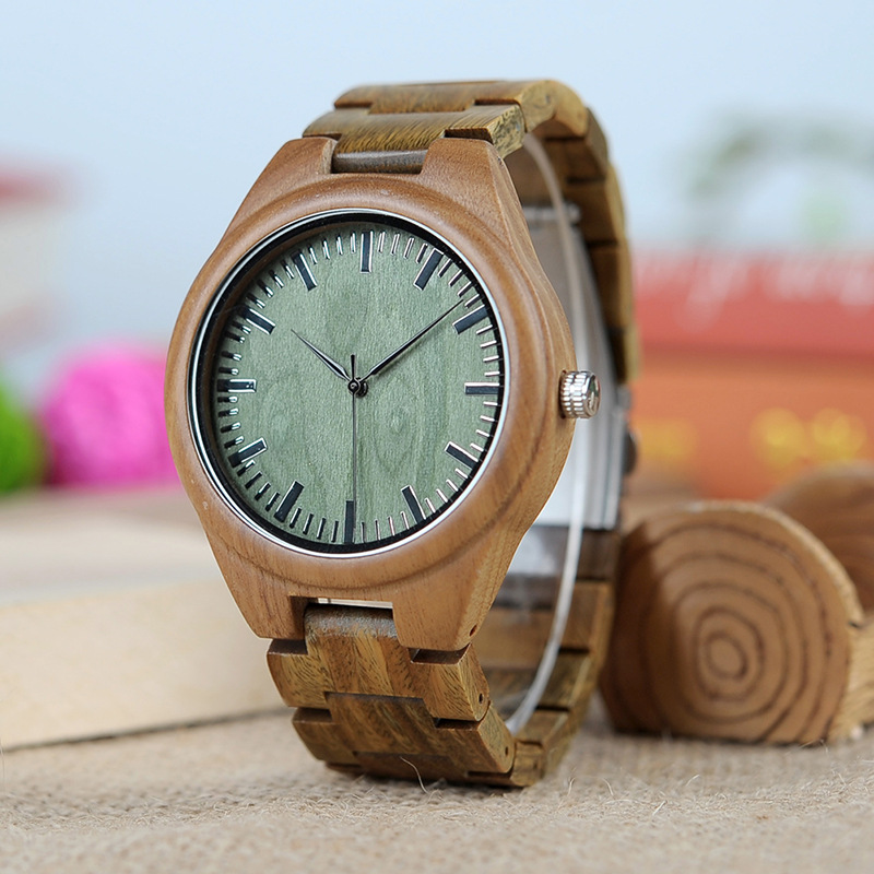 BOBO BIRD G19 Classic Wooden Watch - Handcrafted Sport Analog Quartz Watch for Adults