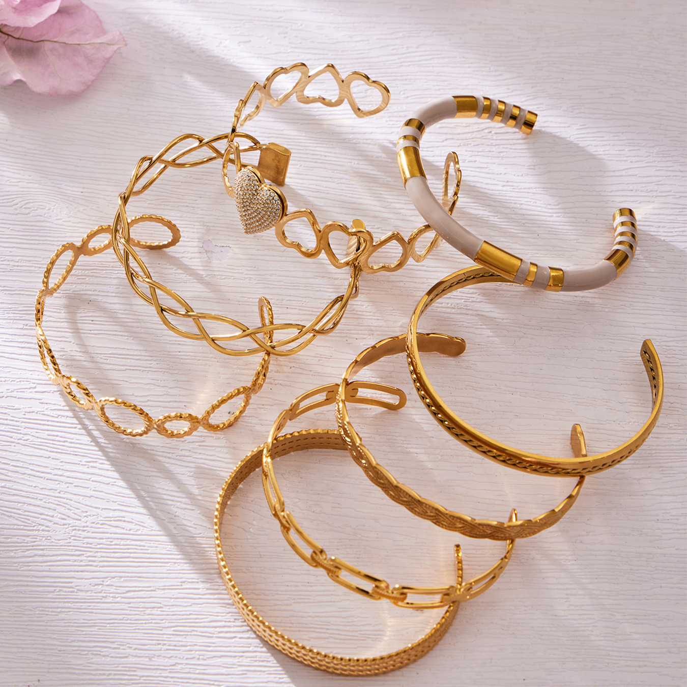 Chic Personalized Stainless Steel Ring Bracelet - Elegant European Style Fashion Jewelry