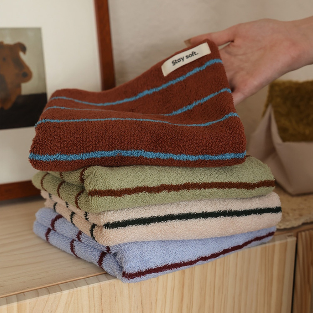 Luxury Striped Combed Cotton Bath Towel – Ultra-Soft, High-Absorbency Class A Towel