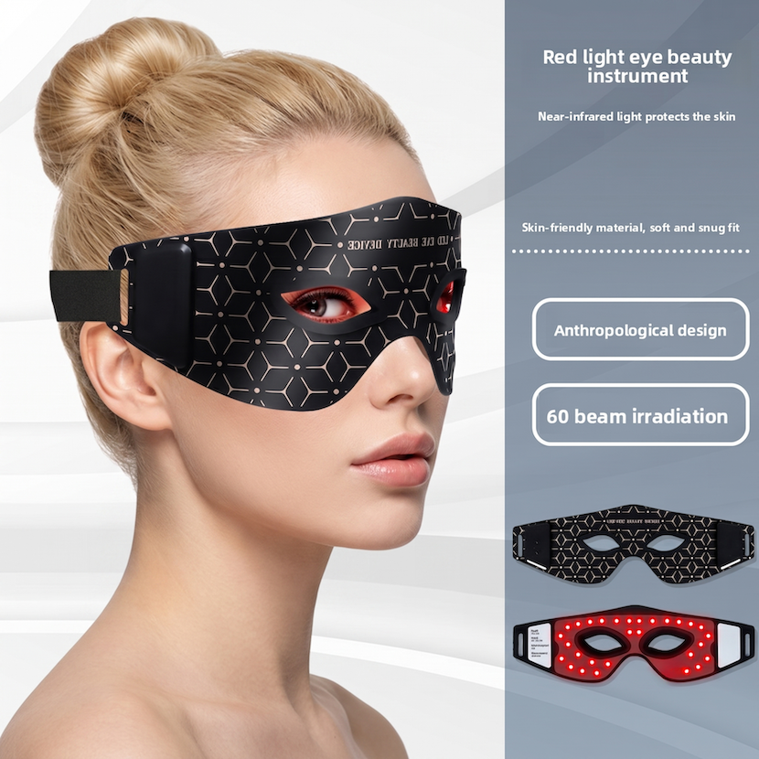 Premium Wireless LED Red Light Eye Massager – Rechargeable Infrared Photon Therapy for Dark Circles, Wrinkles & Skin Rejuvenation
