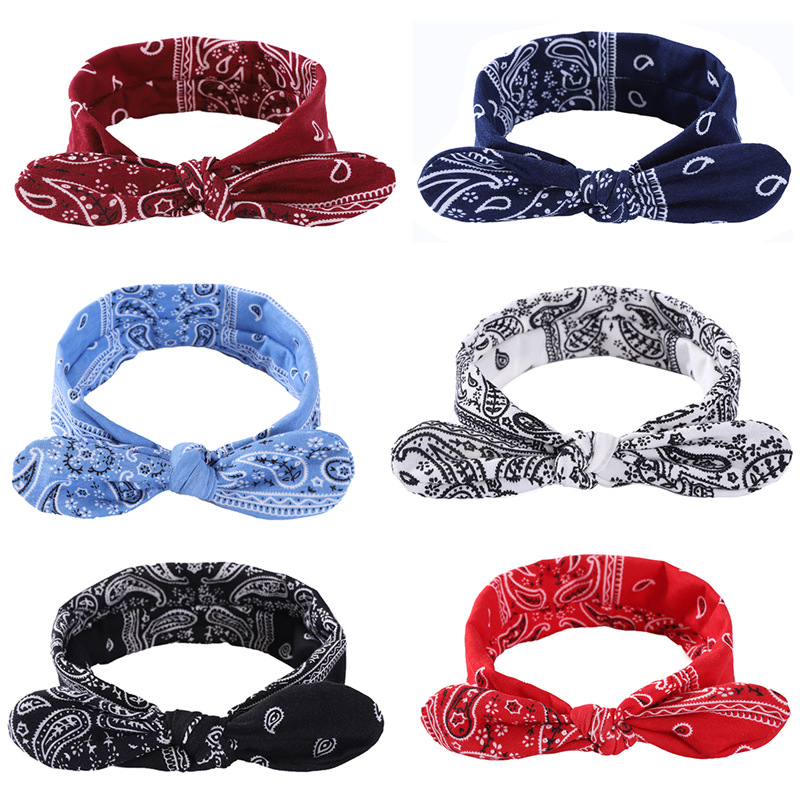 Strawberry Print Rabbit Ear Knot Headband | Cute Elastic Hair Accessory for Women