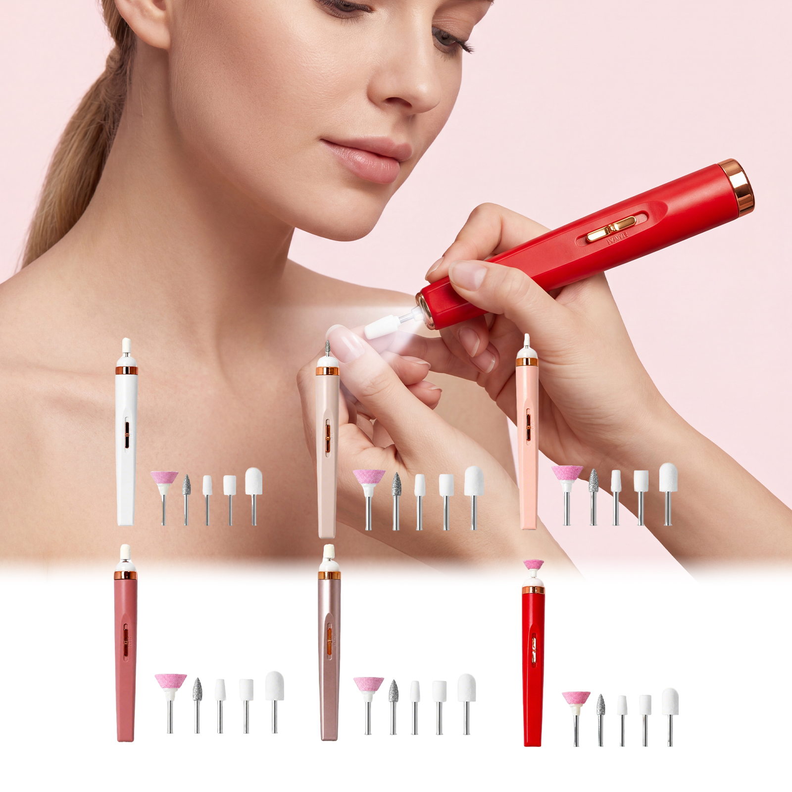 Professional Electric Nail Drill Machine - Portable Manicure & Pedicure Kit for Acrylic, Gel & Natural Nails
