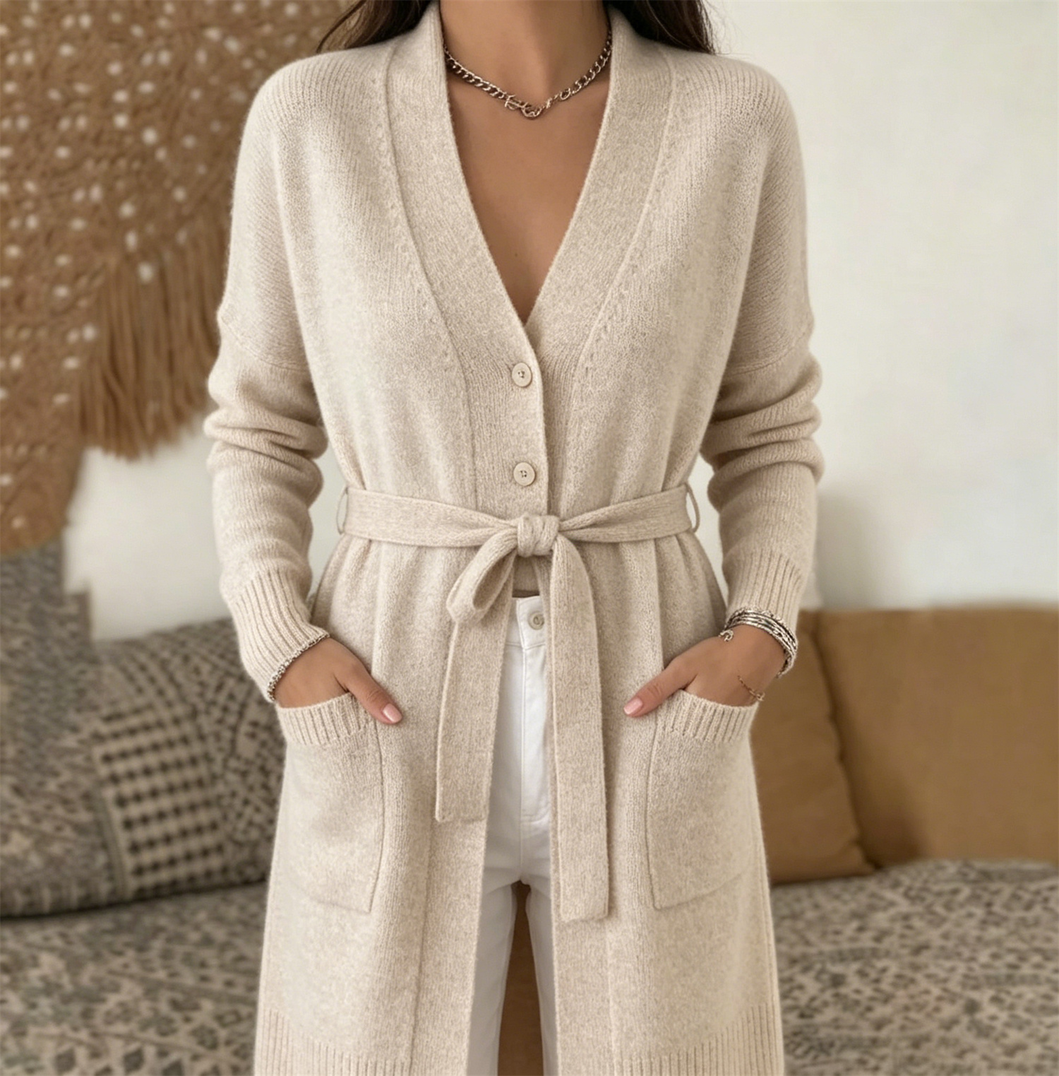 Elegant Women's Long-Sleeve Top - Soft & Versatile Everyday Blouse
