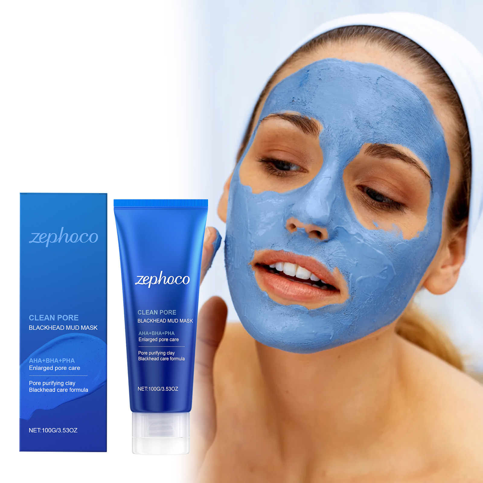 Purifying Blackhead Cleansing Mud Mask - Deep Pore Detox Clay Mask for Clear, Radiant Skin