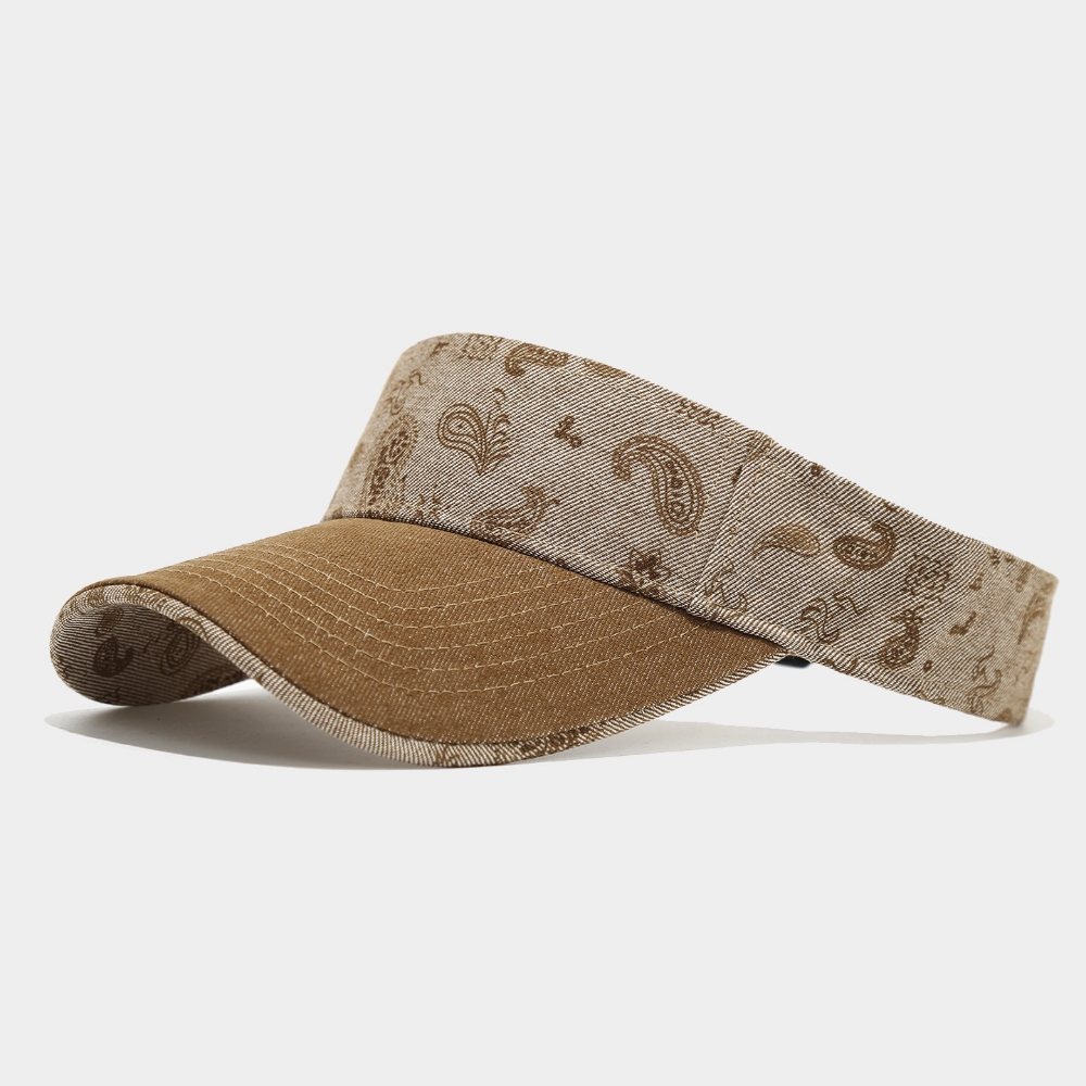 Unisex Paisley Cashew Flower Summer Beanie – Breathable Flat Top Streetwear Cap for Sports & Casual Wear