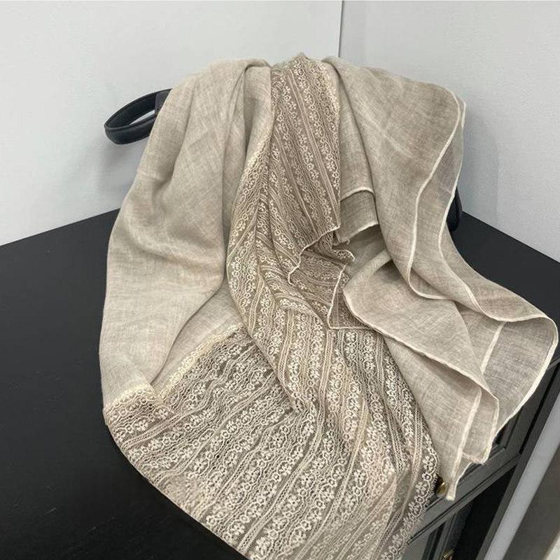 Elegant Lace Sun Protection Scarf for Women | Lightweight Breathable Shawl & Wrap