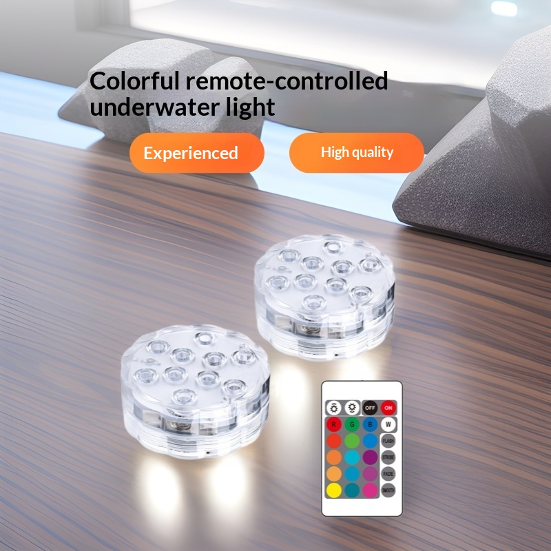 IP68 Waterproof Submersible LED Pool Lights - RGB Color Changing Underwater Lights with 24-Key Remote Control for Aquarium, Pond, and Ambiance
