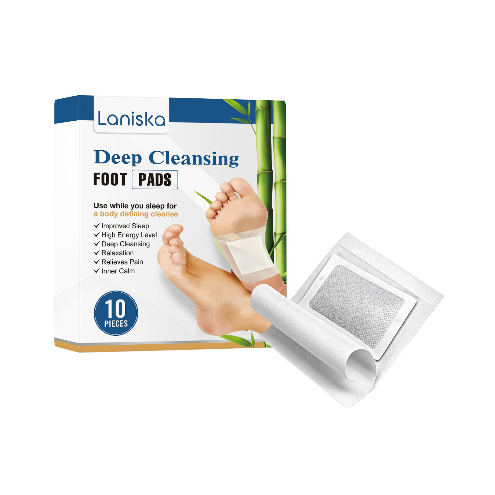Premium Deep Cleansing Foot Patches - Natural Detox Foot Pads with Ginger & Wormwood (10-Pack)