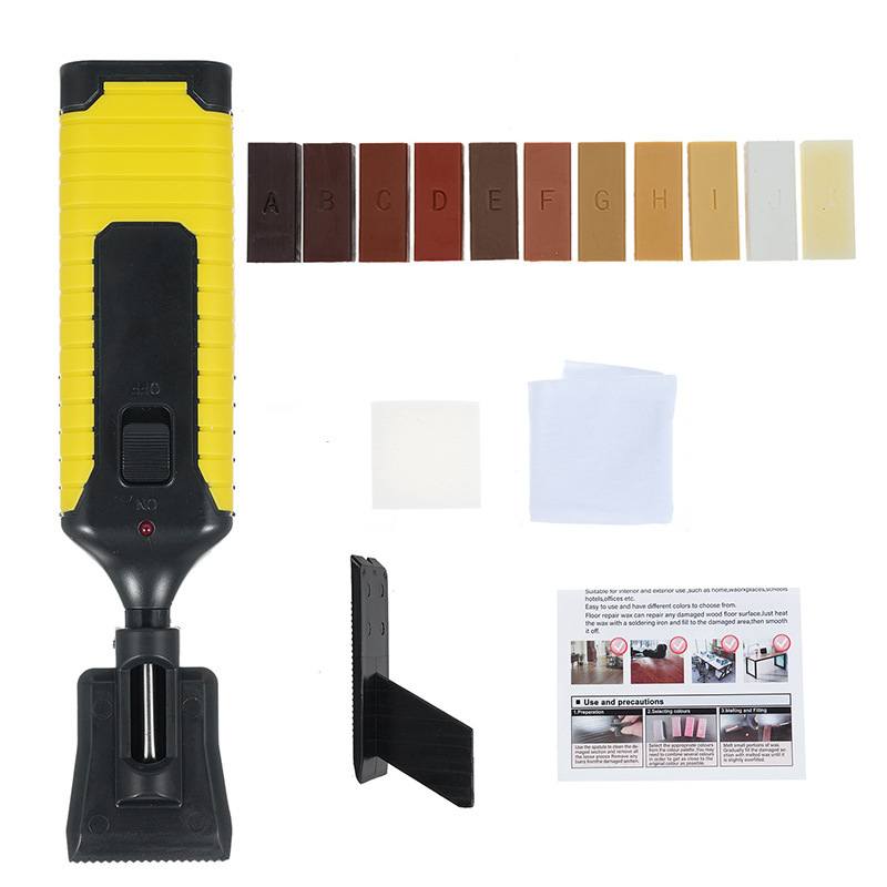 Premium Hardwood Floor & Furniture Repair Kit - 24-Piece Wood, Laminate & Vinyl Restoration Set with 11 Colors