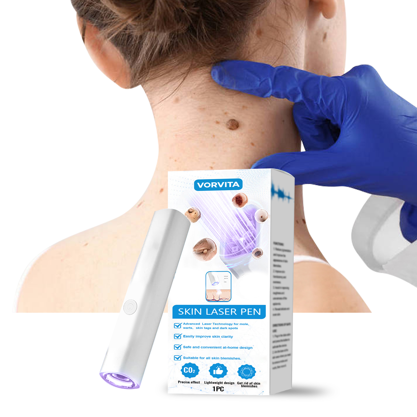 Professional Blue Light Skin Laser Pen | Portable Acne & Blemish Remover