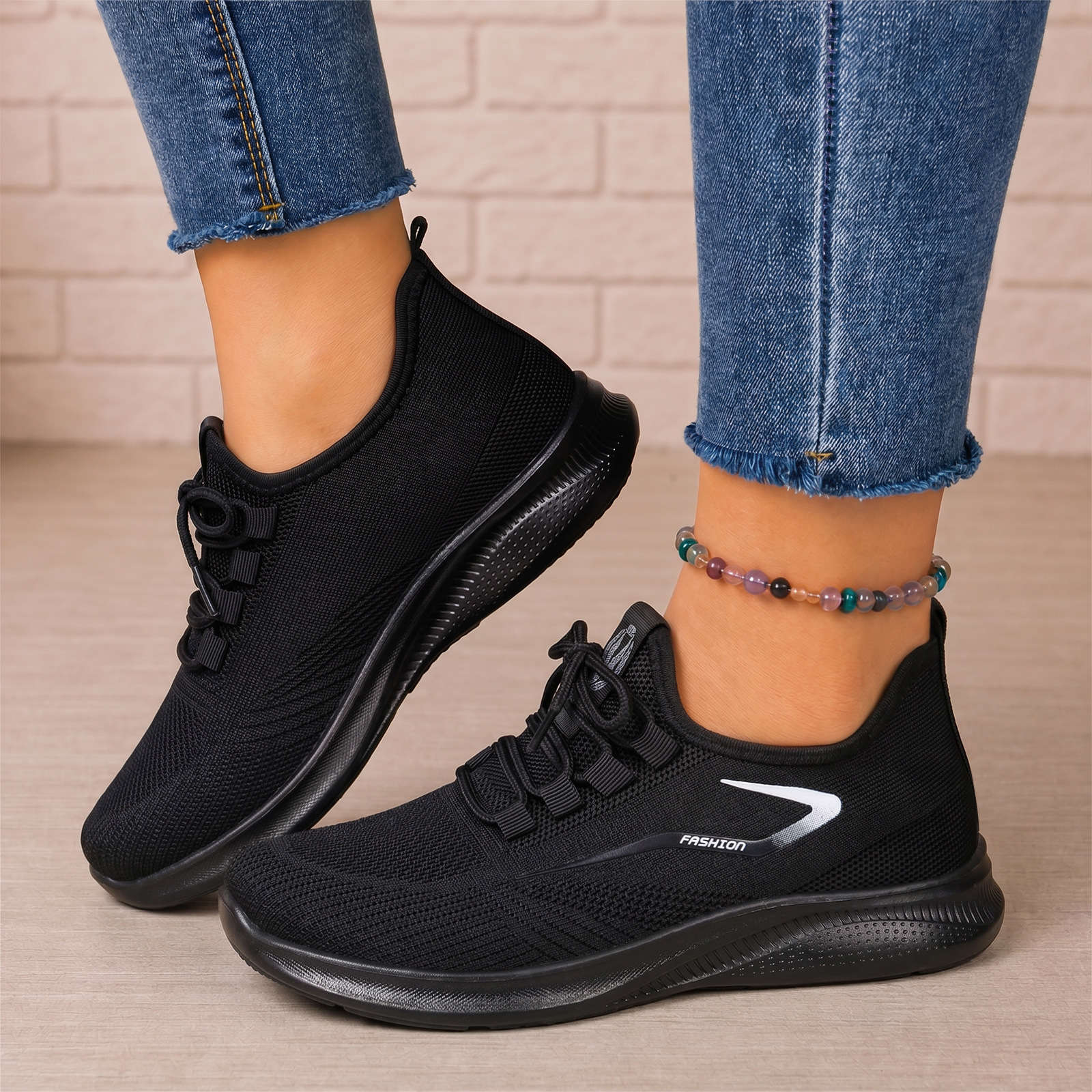 Women's Lightweight Breathable Mesh Walking Shoes - Casual Flat Summer Sneakers