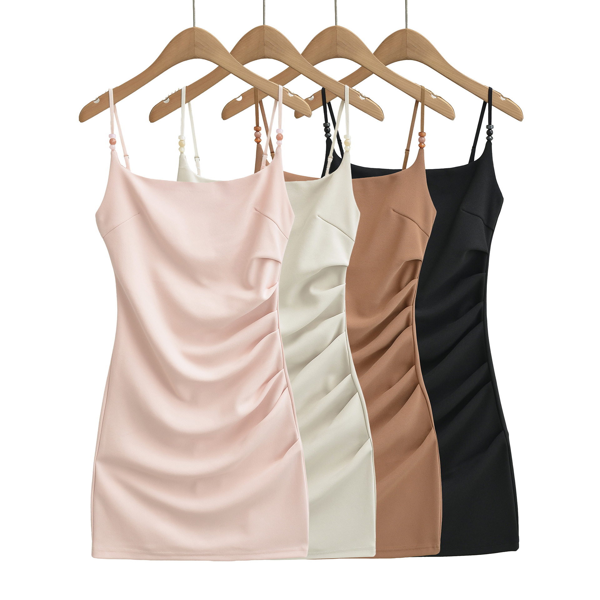 Elegant French Style Side Slit Slip Dress - Chic Summer Sleeveless Midi Dress
