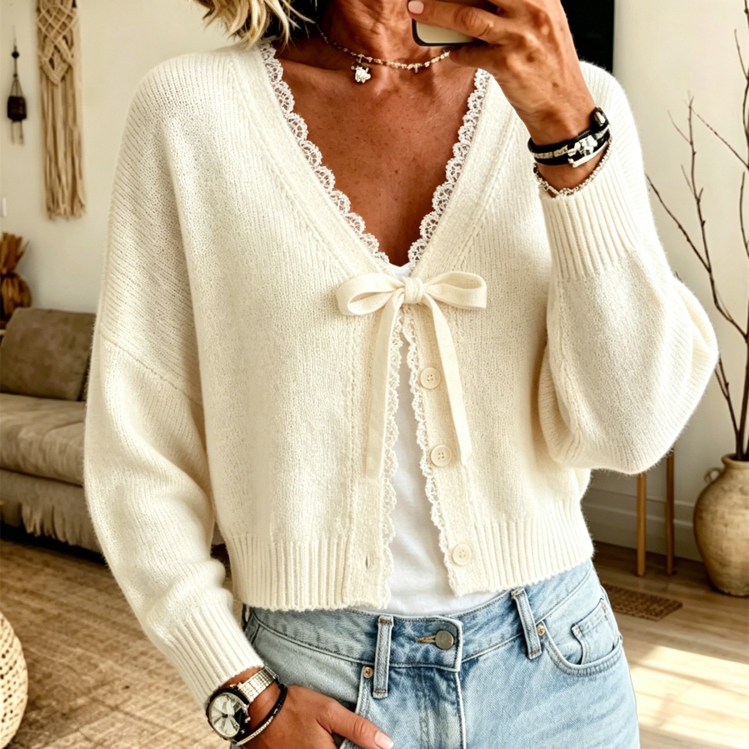 Women's Chic Long-Sleeve Tee - Premium Comfort Everyday Top