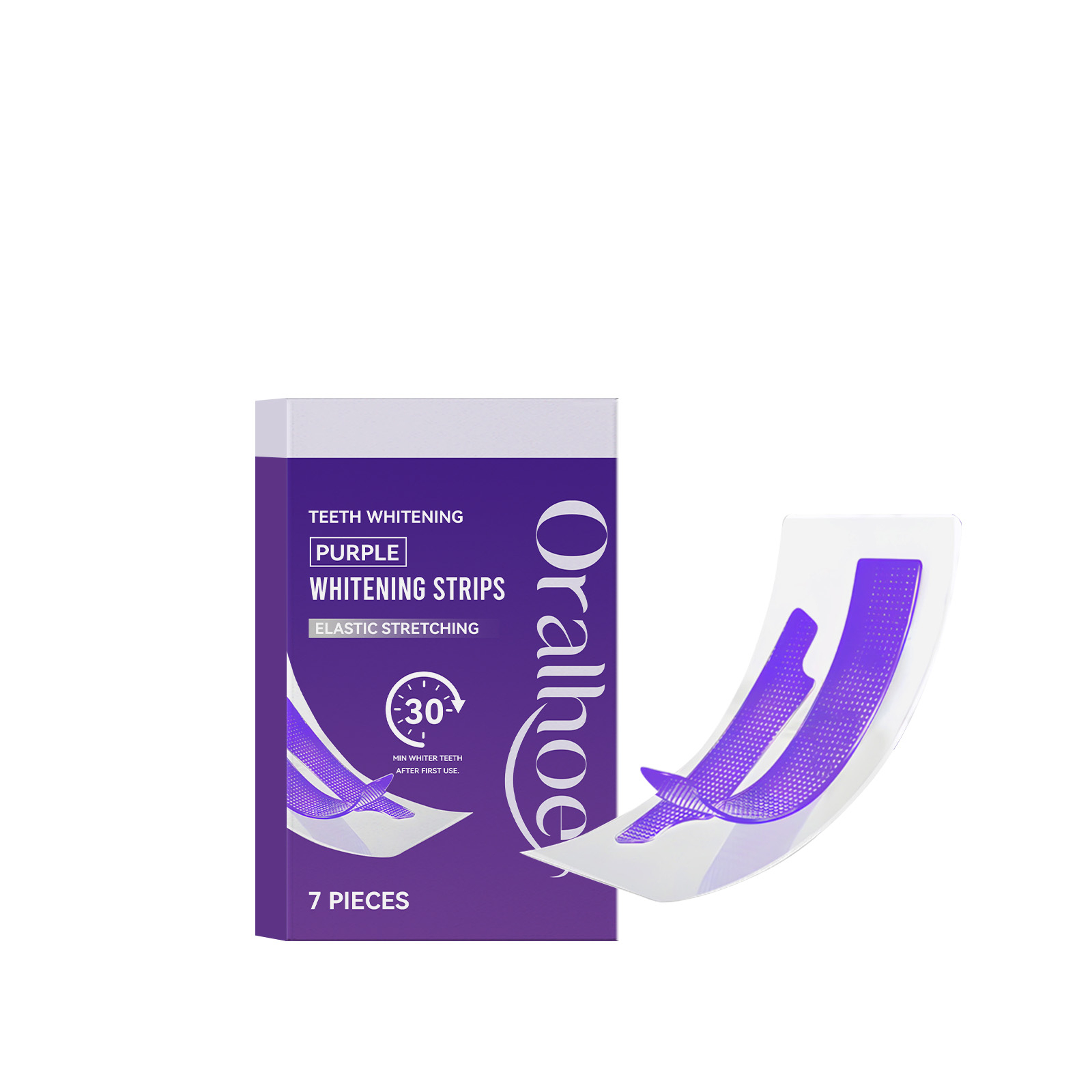 Premium Purple Teeth Whitening Strips - Advanced Stain-Removing Tooth Patches (7-Pack)