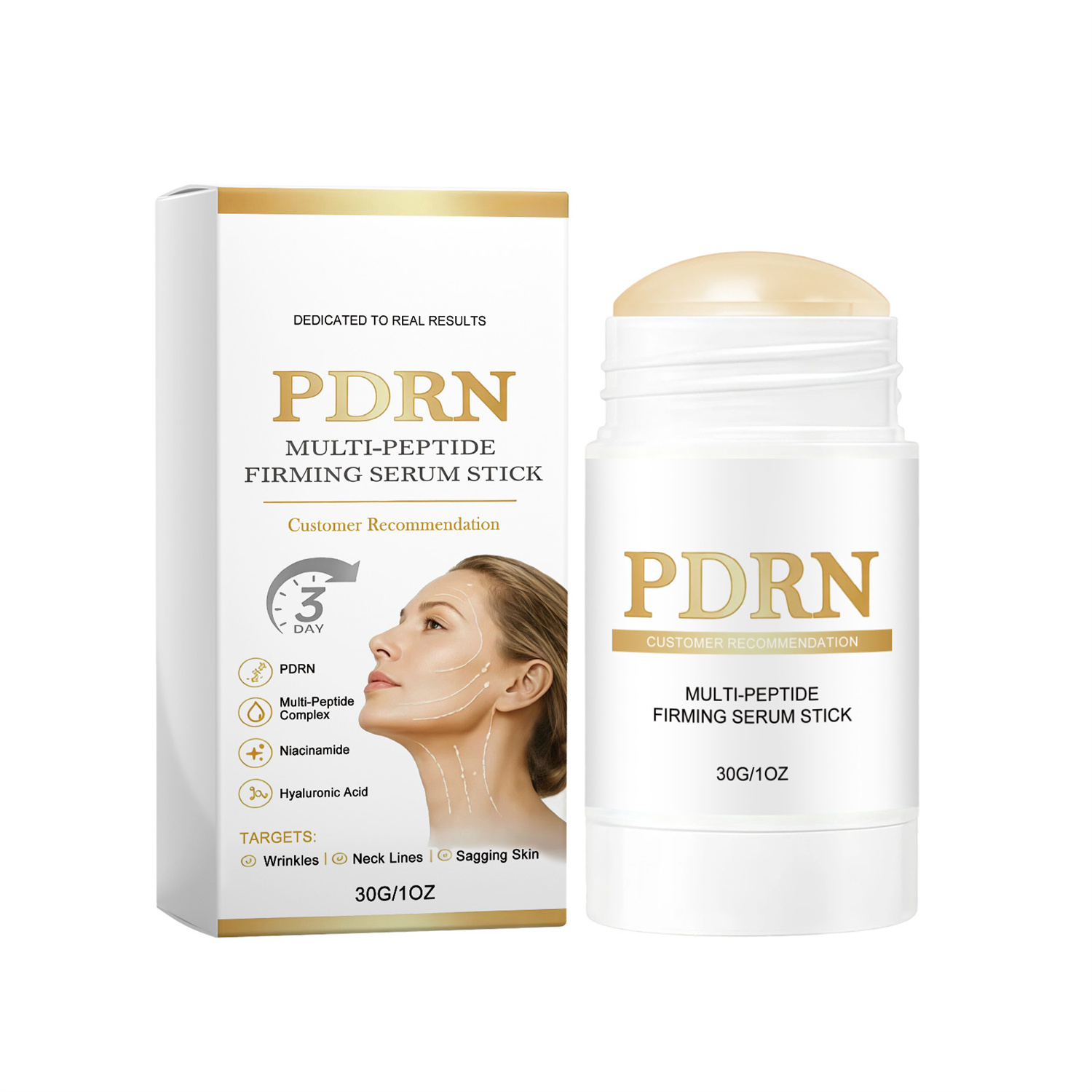 Premium Peptide Rejuvenating & Firming Multi-Balm Stick - Anti-Aging Wrinkle Bounce Face Balm with Hyaluronic Acid