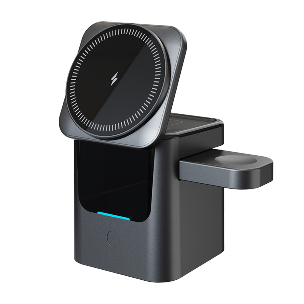 Premium Electric Rotating Folding Magnetic Wireless Charging Stand | Multi-Function Fast Charger