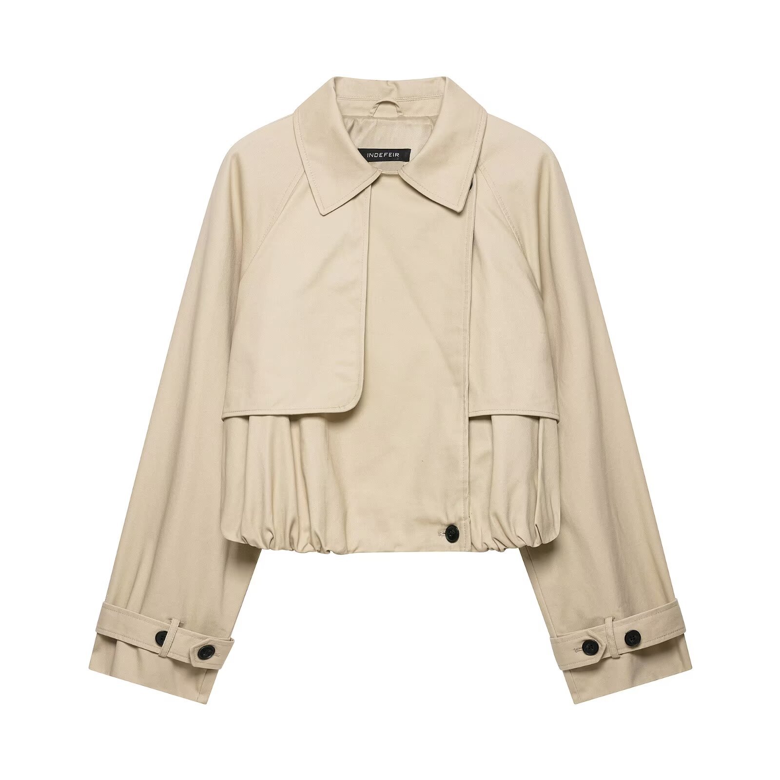 Women's Casual Cropped Jacket - Lightweight Long Sleeve Summer Outerwear with Pockets