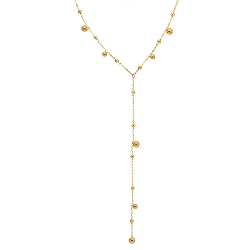 Premium Adjustable Stainless Steel Snake Bone Sweater Chain - Long Titanium Steel Pendant Necklace