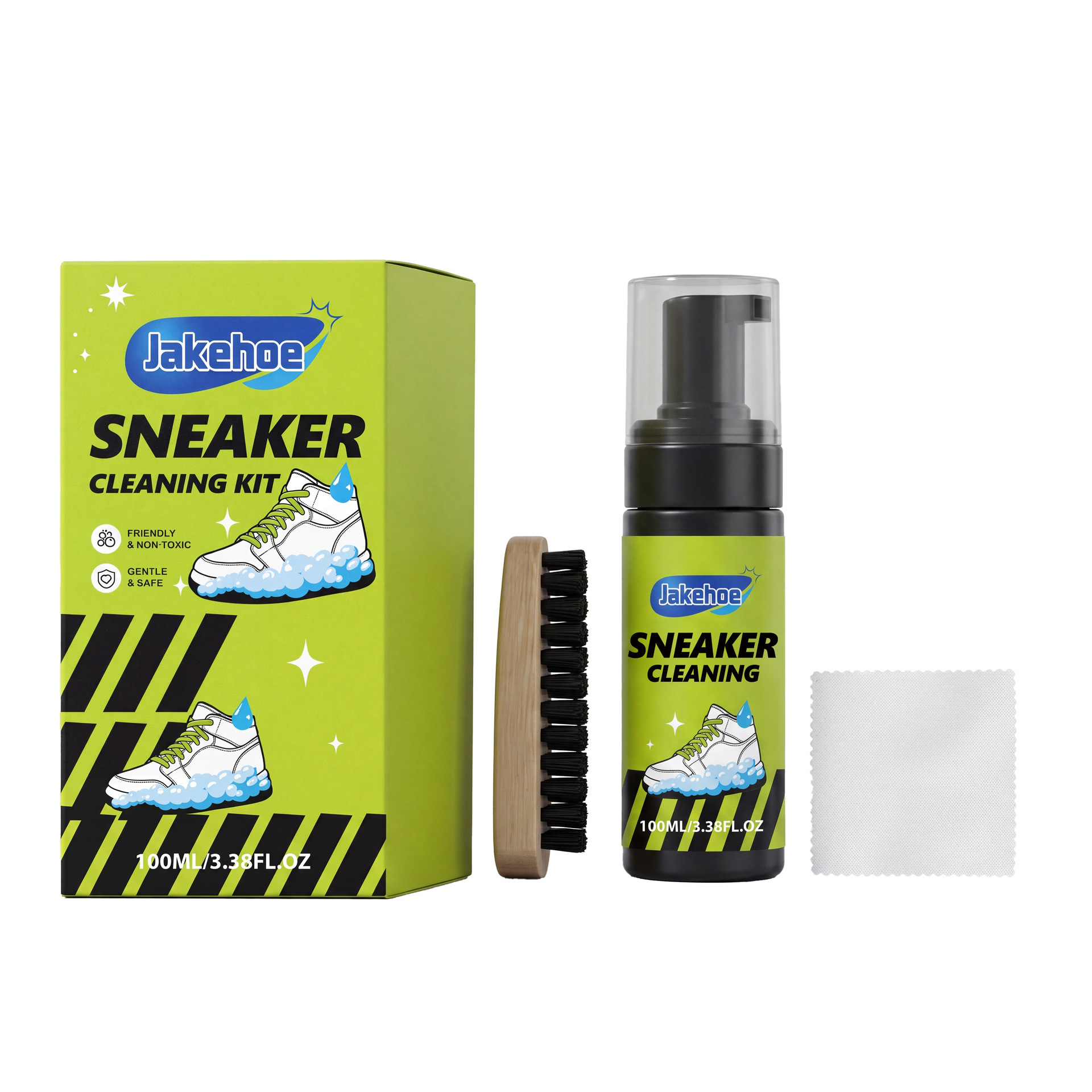 JAKEHOE Premium Sneaker Cleaning Kit | Gentle, Quick & Portable Shoe Cleaner for Daily Use