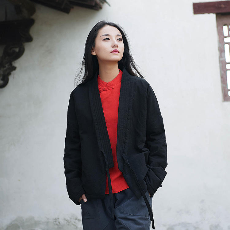 Modern Tang Suit Hanfu Cotton Coat - Vintage Retro Style Short Quilted Jacket
