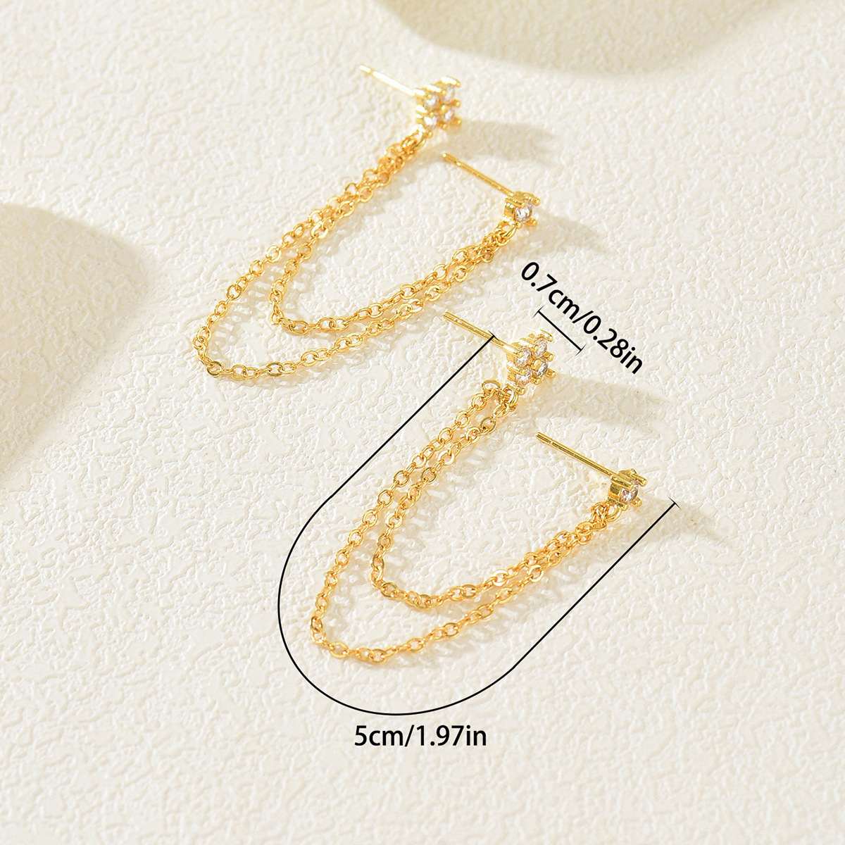 Geometric Cubic Zirconia Stud Earrings – Elegant & Versatile Luxury Jewelry for Women