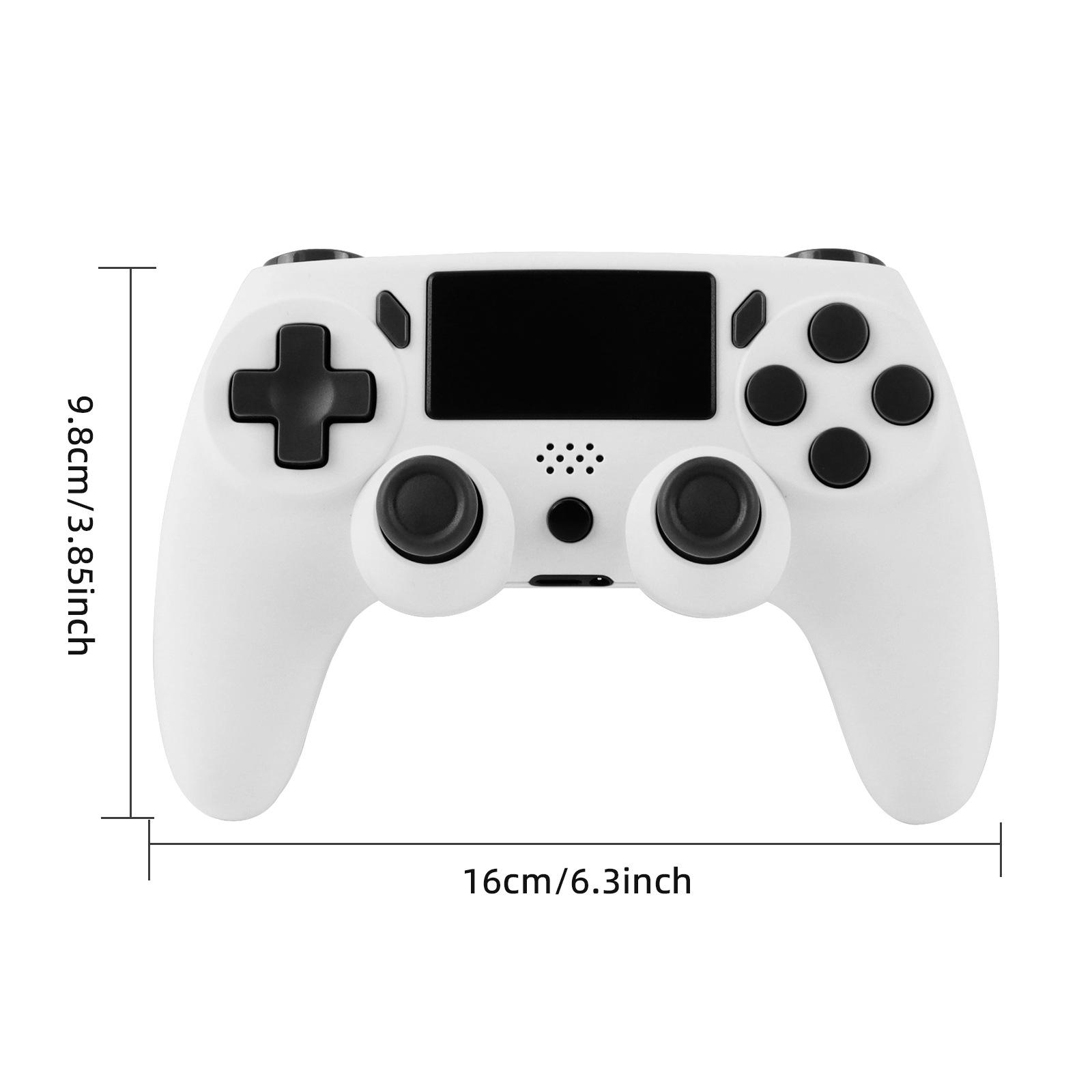 Wireless Controller for PS4 & PC - Bluetooth Gamepad with Dual Vibration, 6-Axis Gyro, and Ergonomic Grip