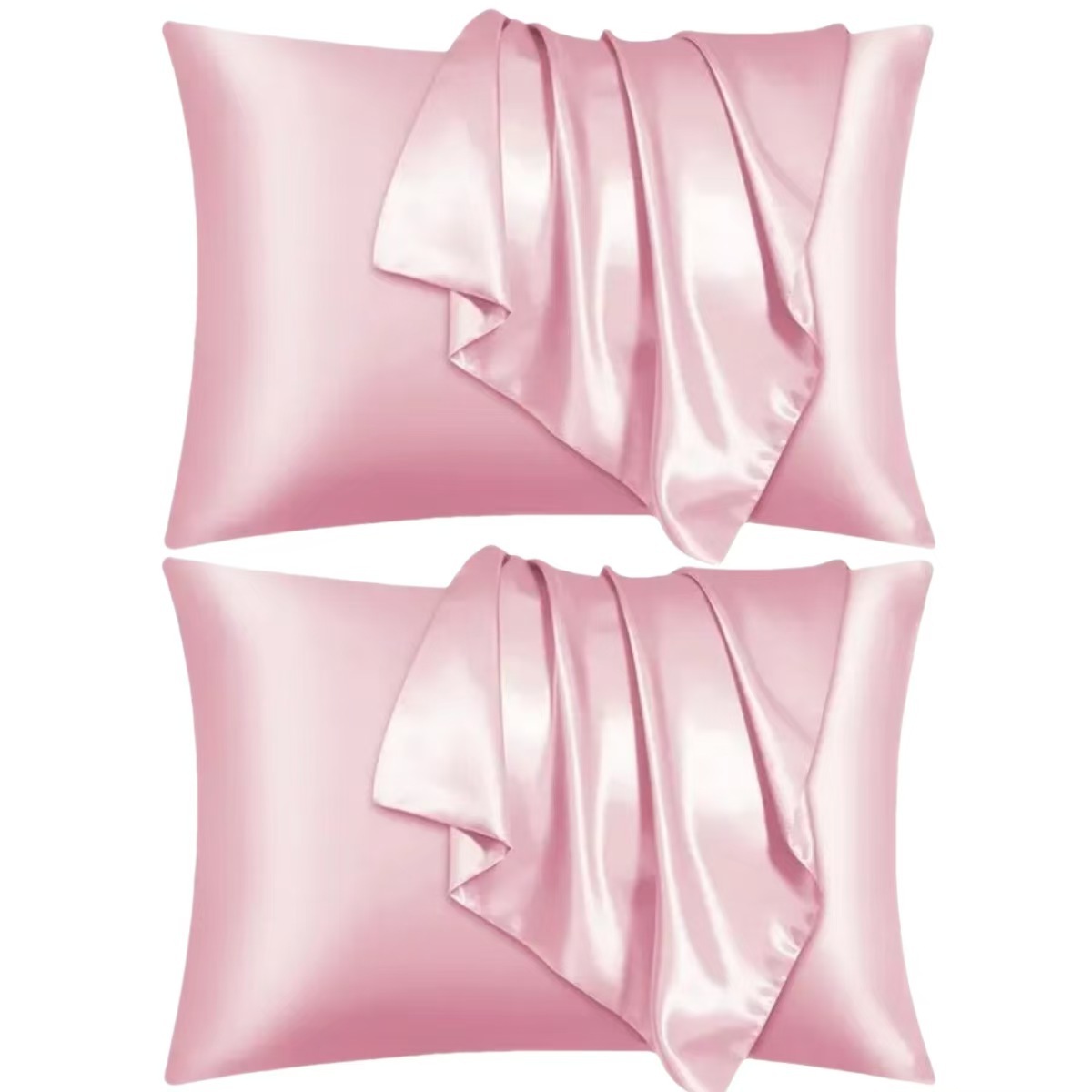 Premium Ice Silk Satin Pillowcase | Ultra-Soft Cooling Pillow Cover for Hair & Skin Care (51 x 76 cm)