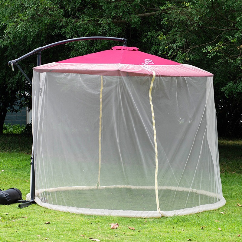 Premium Outdoor Patio Umbrella Mosquito Netting Screen - Universal Fit Mesh Canopy Cover
