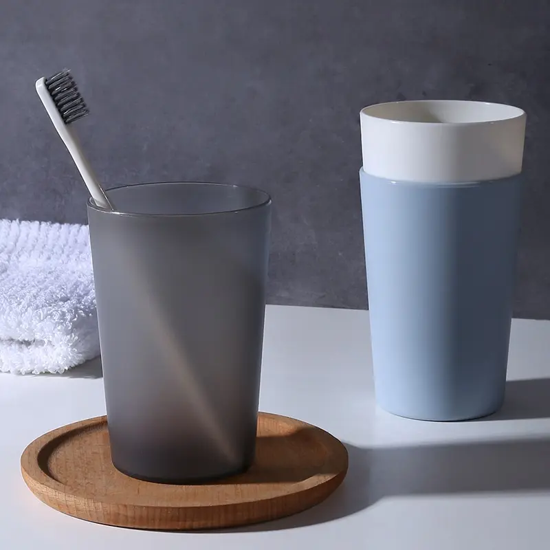 Modern Minimalist Bathroom Tumbler – Durable Toothbrush Rinse Cup & Holder (300-400ml)