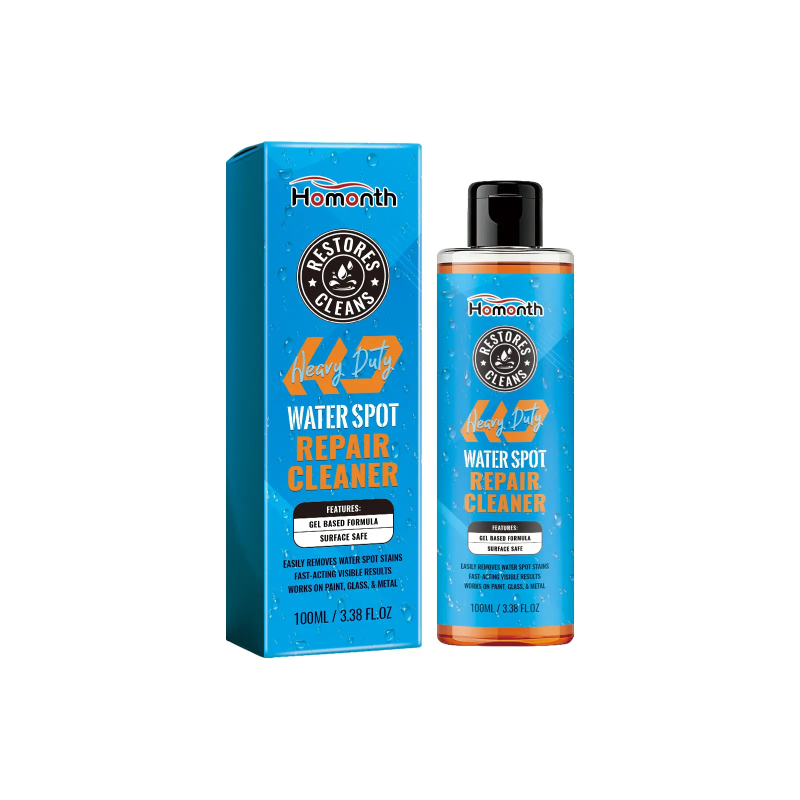 Premium Car & Glass Water Spot Remover – Fast-Acting Hard Water Stain Cleaner & Paint Renovator (100ml)