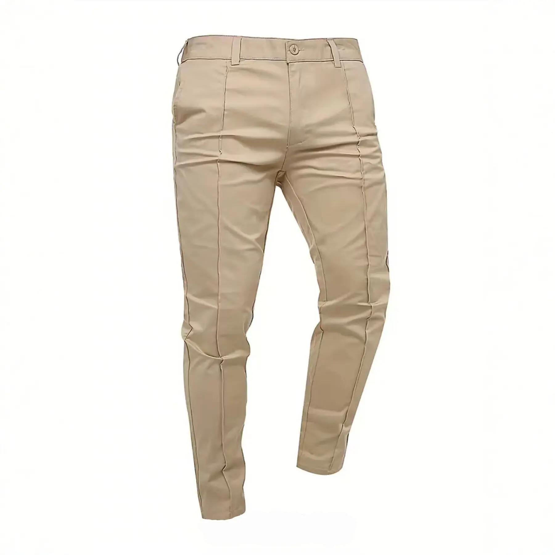 Men's Slim-Fit Casual Pants - Stretch Business Casual Trousers