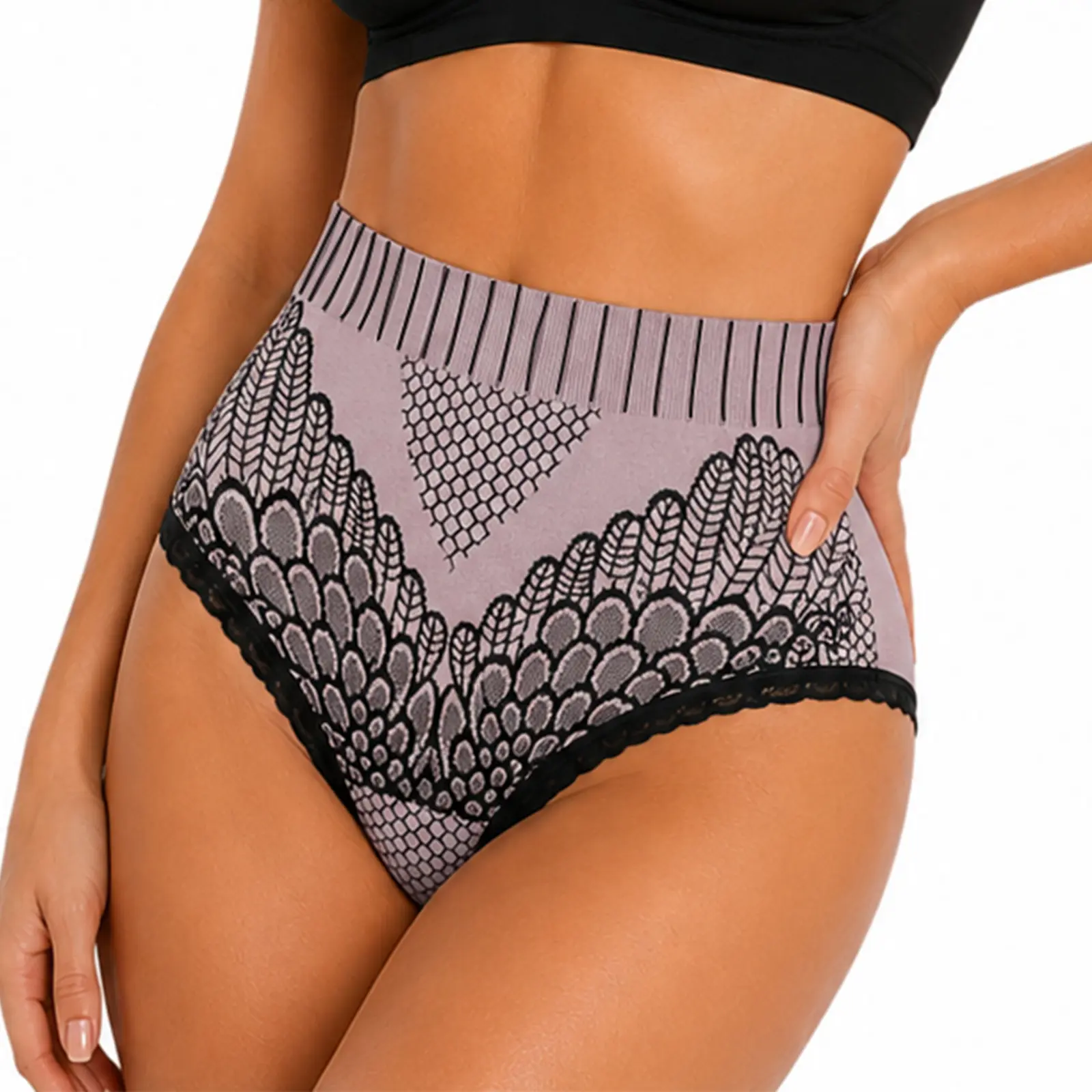 Women's High-Waisted Tummy Control Shaping Underwear – Seamless Body Shaper Panties