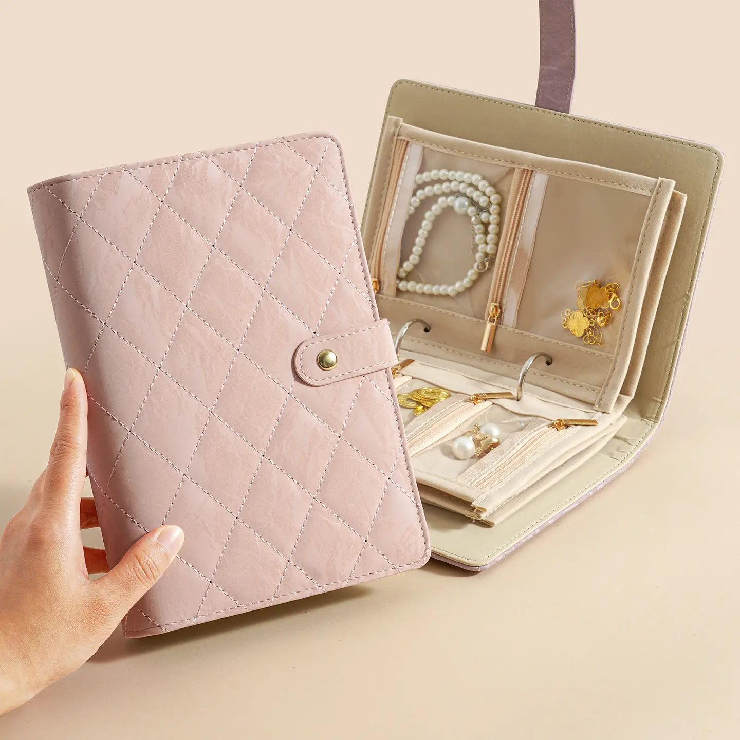 Luxury A5 Jewelry Storage Album & Clutch Organizer | Portable Velvet & PU Travel Case