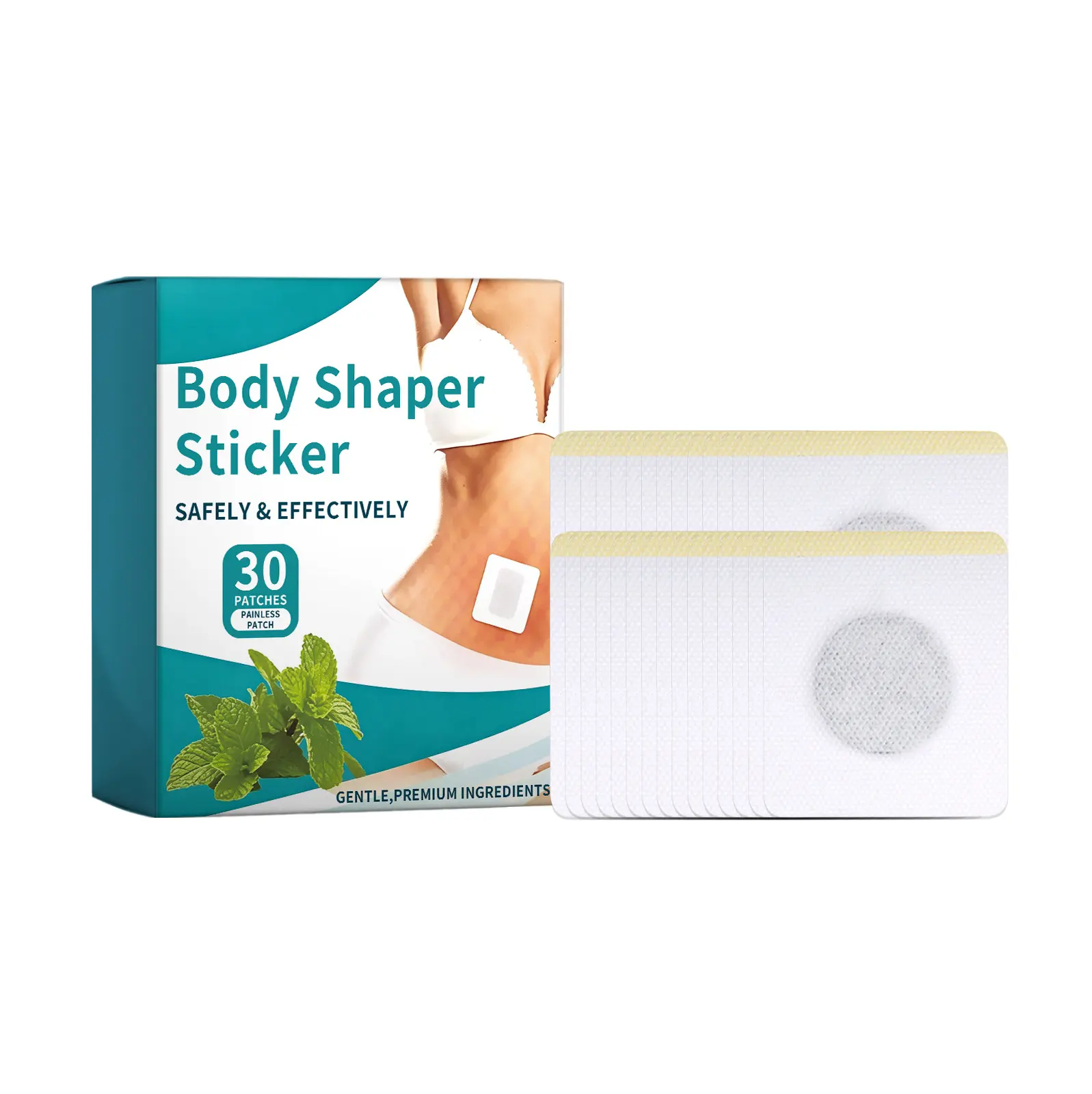 Premium Belly Button Slimming Patches (30 Pack) - Natural Body Shaping & Firming Stickers