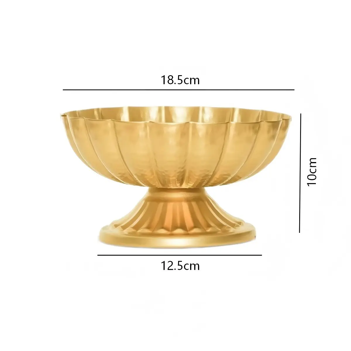 Set of 10 Elegant Gold Mini Centerpiece Vases - 4.9-Inch Compact Floral Bowls for Weddings, Receptions, Events, and Home Decor