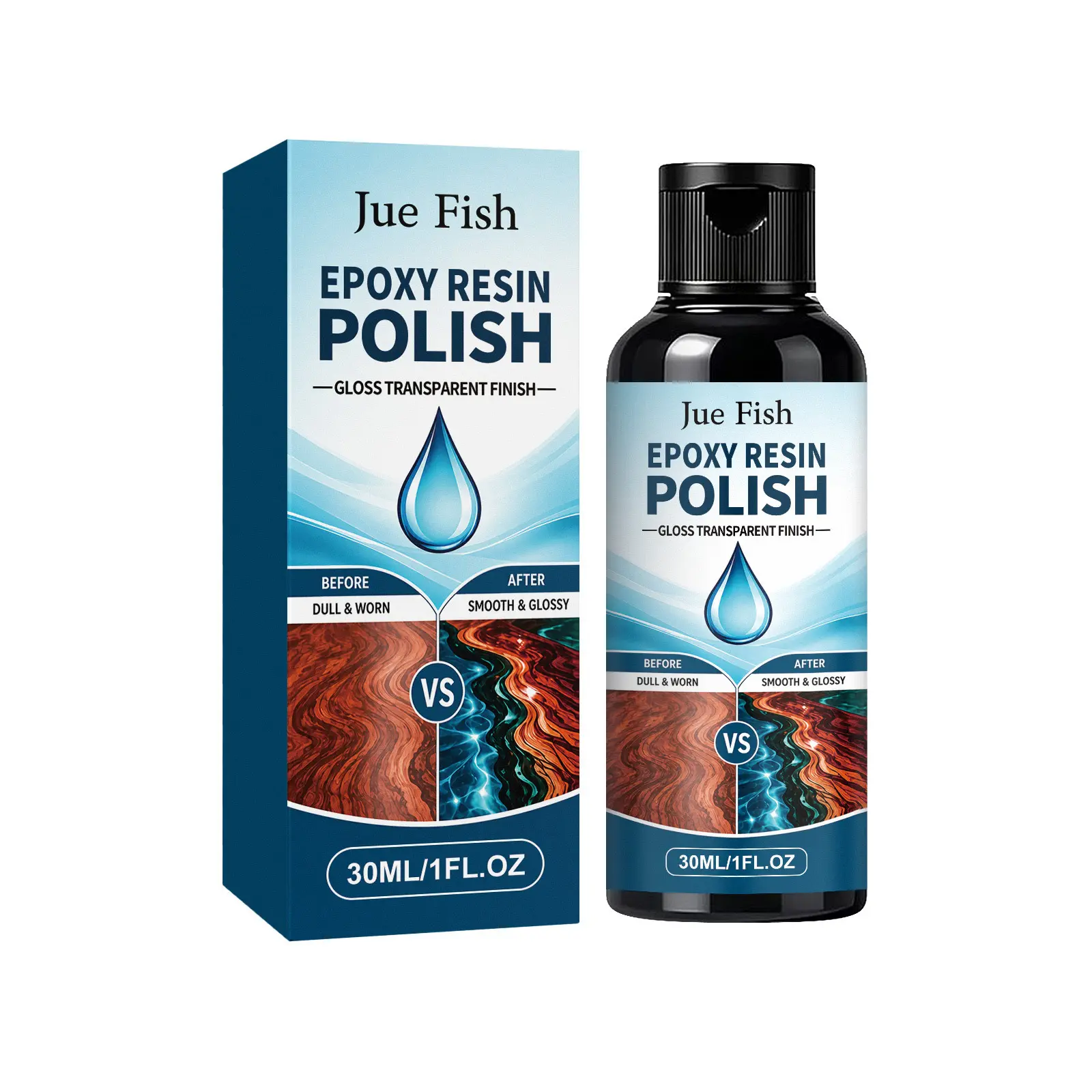 Premium Epoxy Resin Polish & Scratch Remover – High-Gloss Restorer for Resin Crafts, Art & DIY Projects (30ml)