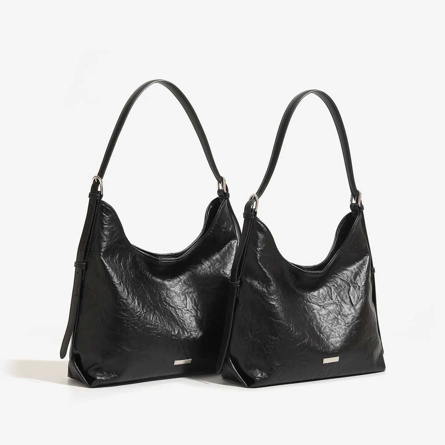 Women's Split Leather Underarm Tote Bag – Chic Minimalist Dumpling Shoulder Handbag