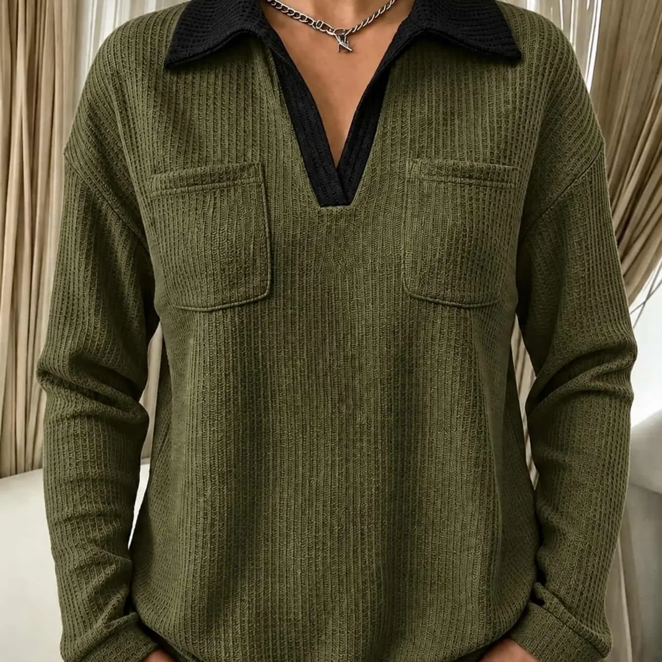 Chic Women's Lightweight Polyester Blouse – Versatile Casual & Office Top