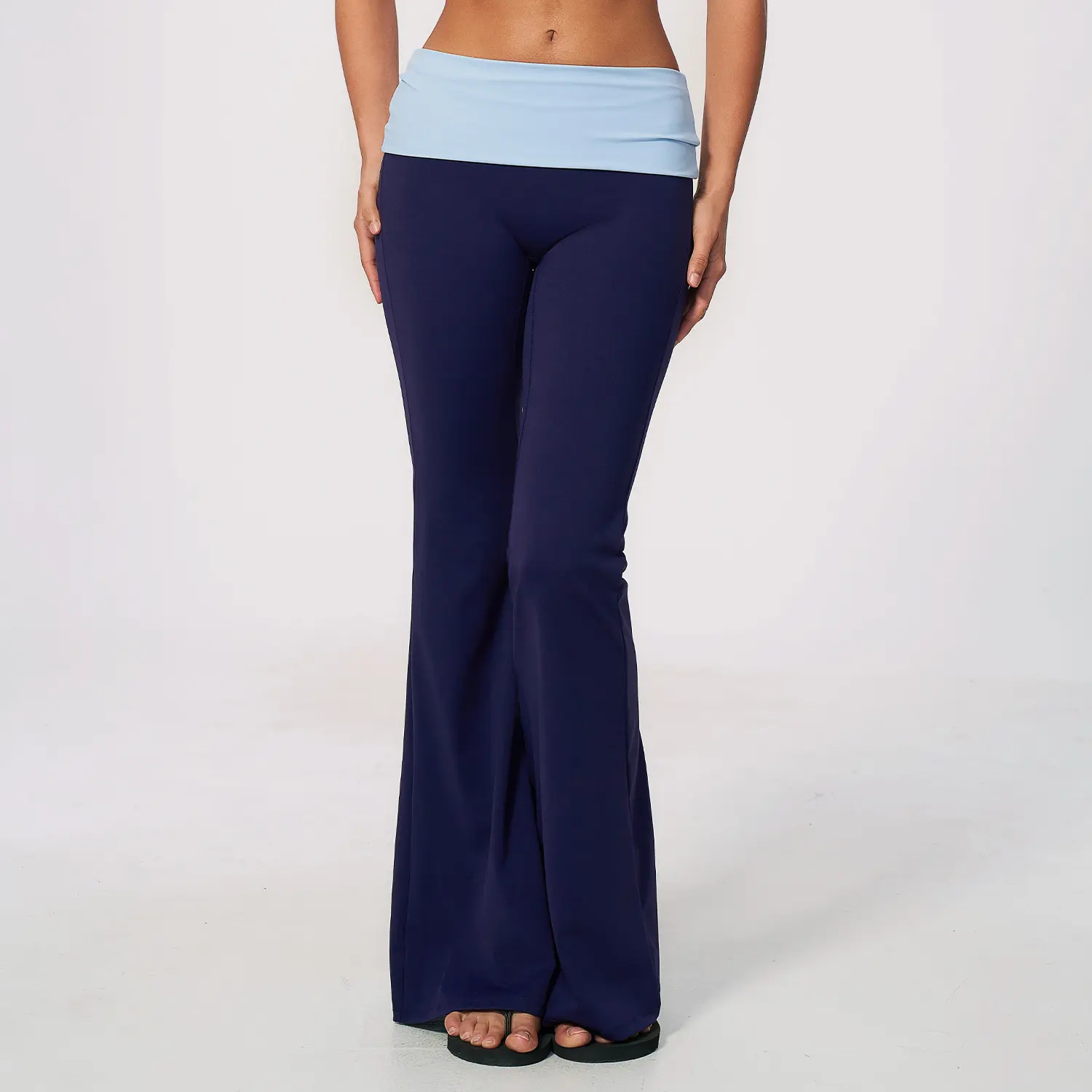 Women's High-Waisted Flared Yoga Pants – Nude-Feel Butt-Lifting Wide-Leg Athletic Trousers