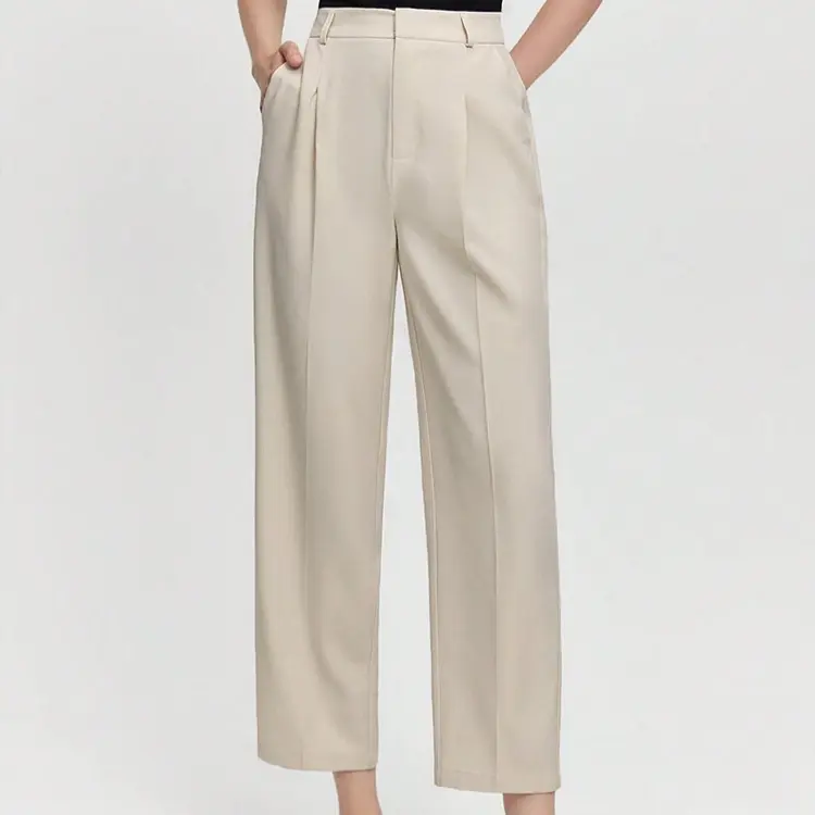 Women's Chic Loose-Fit Straight-Leg Cargo Pants – Elegant Draping Mid-Rise Streetwear Trousers